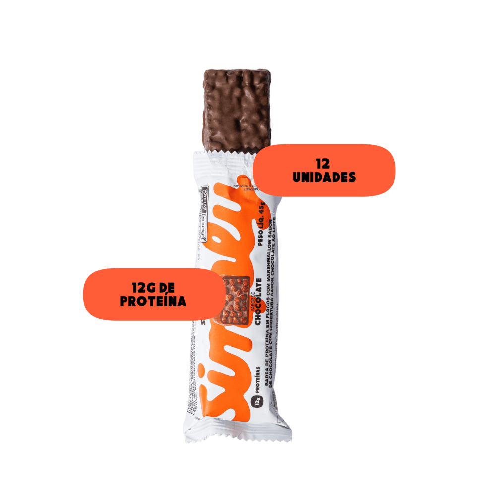 CAIXA 12 UNIDADES - SIMPLY BAR CHOCOLATE (12G PROTEÍNA)