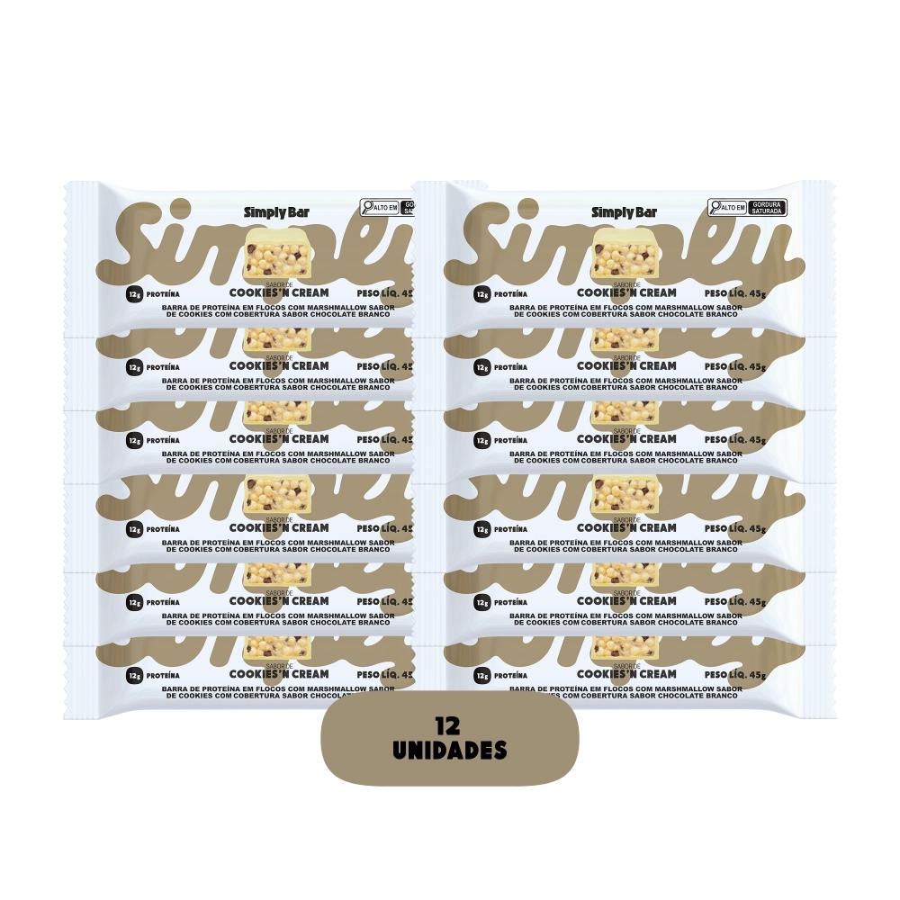 SIMPLY BAR COOKIES'N CREAM 12G DE PROTEÍNA
