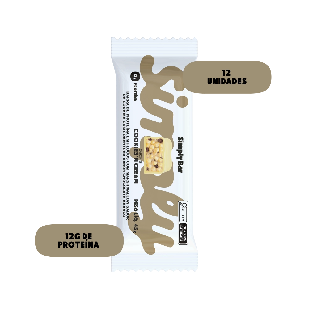 SIMPLY BAR COOKIES'N CREAM 12G DE PROTEÍNA